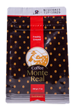 MONTE REAL - ARABICA GOURMET COFFEE, FLAVORED GROUND COFFEE, FRESH ROASTED COFFEE GROUNDS, MEDIUM DARK ROAST, CACAO FLAVOR, 200 GRAMS