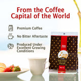 Monte Real - Arabica Gourmet Coffee, Flavored Ground Coffee, Fresh Roasted Coffee Grounds, Medium Dark Roast, Cacao Flavor, 400 Grams